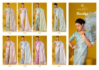 Brookiyn vol 2 by Kashvi satin georgette with Jharkan work fancy saree with blouse  sarees catalogs