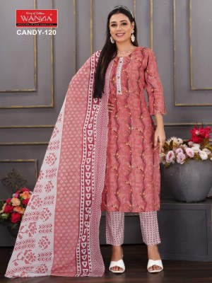 Candy by Wanna fancy printed cotton kurti pant and dupatta catalogue at affordable rate readymade suit catalogs