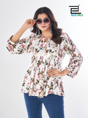 Cappuccino vol 3 by Blue hills Heavy wrinkle reyon short top catalogue at affordable rate western wear catalogs