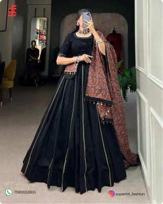 Celebrate New Collection Navratri style lovely printed cotton lehenga choli With Purse  Wholesale lehenga choli