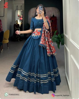 Celebrate New Collection Navratri style lovely printed cotton lehenga choli With Purse  Wholesale lehenga choli