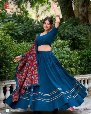 Celebrate New Collection Navratri style lovely printed cotton lehenga choli With Purse  Wholesale lehenga choli
