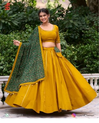 Celebrate New Collection Navratri style lovely printed cotton lehenga choli With Purse  Wholesale lehenga choli