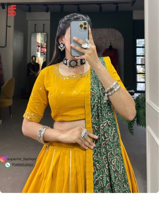 Celebrate New Collection Navratri style lovely printed cotton lehenga choli With Purse  Wholesale lehenga choli