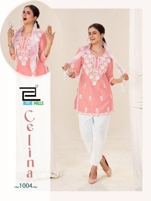 Celina by Blue Hills Heavy reyon embroidered short top collection with low rate western wear catalogs
