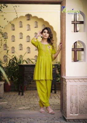 Celina vol 2 by Karissa Premium Pure reyon Short top with Afghani Collection at affordable rate readymade suit catalogs