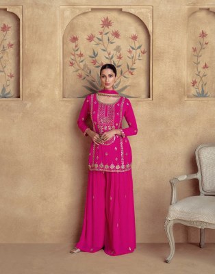 Chakori by Aashirwad creation premium chinon silk fancy sharara suit collection readymade suit catalogs