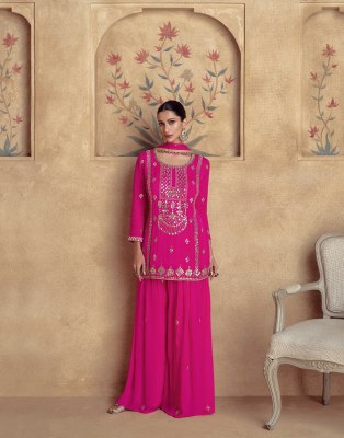 Chakori by Aashirwad creation premium chinon silk fancy sharara suit collection readymade suit catalogs