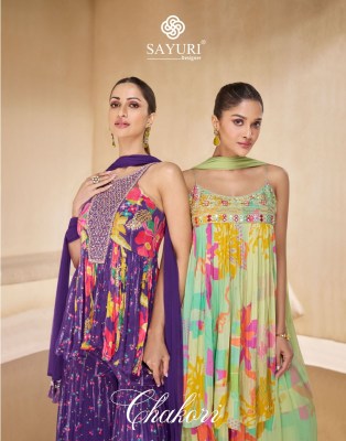 Chakori by Sayuri Designer pure muslin Flower Printed Readymade Sharara Suit catalogue wholesale catalogs