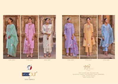 Chandani vol 4 by Anju fabric Pure Cotton self Texture Ready made suit catalogue at affordable rate readymade suit catalogs