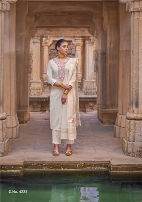 Chandani vol 4 by Anju fabric Pure Cotton self Texture Ready made suit catalogue at affordable rate readymade suit catalogs