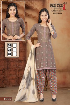 Chandramukhi by Deecee Aline embroidered fancy readymade suit catalogue at affordable rate readymade suit catalogs