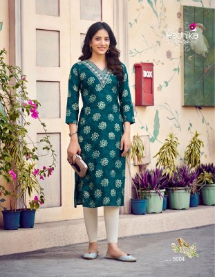 Charming vol 5 by Radhika lifestyle modal chanderi workfancy kurti catalogue at affordable rate kurtis catalogs