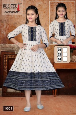 Chcobar by Deecee Reyon Flared long printed kurti catalogue at amaviexpo kurtis catalogs