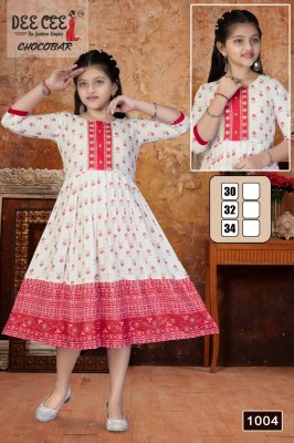 Chcobar by Deecee Reyon Flared long printed kurti catalogue at amaviexpo kurtis catalogs