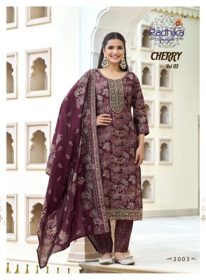 Cherry vol 3 by radhika lifestyle modal chanderi printed readymade suit catalogue readymade suit catalogs