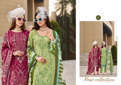 Chevron vol 2 by Belliza Pure Cotton Digital Printed Fron Embroidered Dress material catalogue at affordable rate dress material catalogs