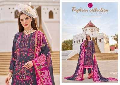 Chevron vol 2 by Belliza Pure Cotton Digital Printed Fron Embroidered Dress material catalogue at affordable rate dress material catalogs