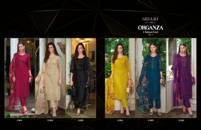 Chikankari vol 3 by Lily and lali fancy handwork designer readymade suit catalogue at amaviexpo readymade suit catalogs