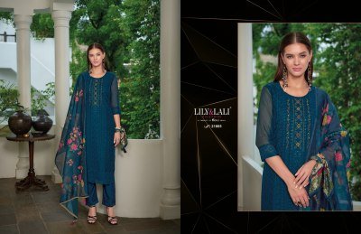 Chikankari vol 3 by Lily and lali fancy handwork designer readymade suit catalogue at amaviexpo readymade suit catalogs