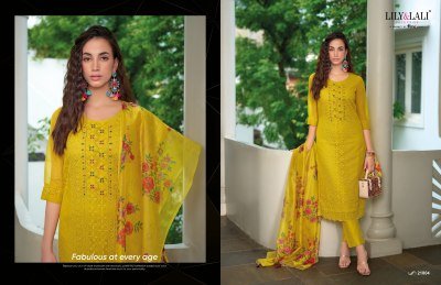Chikankari vol 3 by Lily and lali fancy handwork designer readymade suit catalogue at amaviexpo readymade suit catalogs