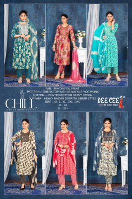 Chill by Deecee Ghera top sequence work Anarkali suit catalogue at affordable rate readymade suit catalogs