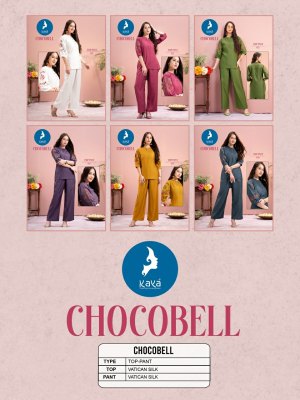 Chocobell by Kaya Vatican Silk Co ord set catalogue at wholesale rate Size wise Combo Set