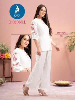 Chocobell by Kaya Vatican Silk Co ord set catalogue at wholesale rate Size wise Combo Set