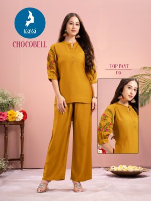 Chocobell by Kaya Vatican Silk Co ord set catalogue at wholesale rate Size wise Combo Set