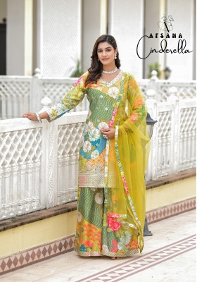 Cindrella by Afsana real chinon silk digital printed fancy sharara suit catalogue fancy sharara suit Catalogs