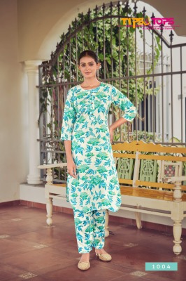 Cindrella by Tips and tops heavy reyon printed fancy kurta pajama catalogue at affordable rate kurtis catalogs