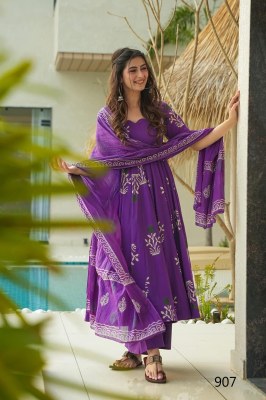 Clora vol 9 presented Heavy Mal Cotton Beautiful flair dress with flair palazzo catalogue at affordable rate readymade suit catalogs