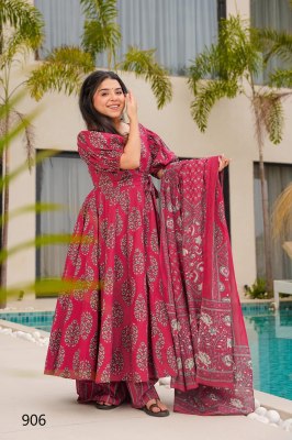 Clora vol 9 presented Heavy Mal Cotton Beautiful flair dress with flair palazzo catalogue at affordable rate readymade suit catalogs