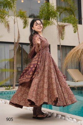 Clora vol 9 presented Heavy Mal Cotton Beautiful flair dress with flair palazzo catalogue at affordable rate readymade suit catalogs