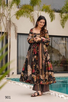 Clora vol 9 presented Heavy Mal Cotton Beautiful flair dress with flair palazzo catalogue at affordable rate readymade suit catalogs