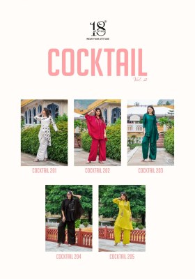 Cocktail vol 02 by 18 Attitude Fancy trendy Co Ord Set Catalogue at affordable rate Size wise Combo Set