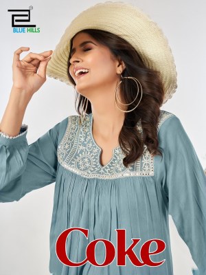 Coke by Blue hills reyon rinkle with Thread work western wear catalogue at low rate western wear catalogs