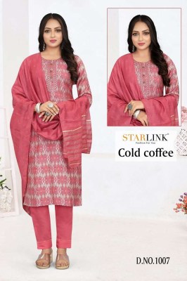 Cold coffee by starlink kurti pant dupatta set size wise Kurti design wholesaler price in India  Starlink Kurti 