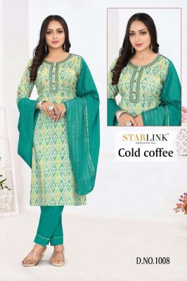 Cold coffee by starlink kurti pant dupatta set size wise Kurti design wholesaler price in India  kurtis catalogs