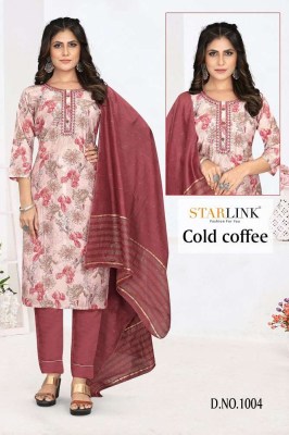 Cold coffee by starlink kurti pant dupatta set size wise Kurti design wholesaler price in India  kurtis catalogs