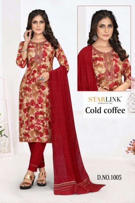 Cold coffee by starlink kurti pant dupatta set size wise Kurti design wholesaler price in India  kurtis catalogs