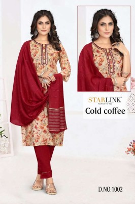 Cold coffee by starlink kurti pant dupatta set size wise Kurti design wholesaler price in India  kurtis catalogs