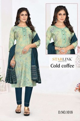 Cold coffee by starlink kurti pant dupatta set size wise Kurti design wholesaler price in India  kurtis catalogs