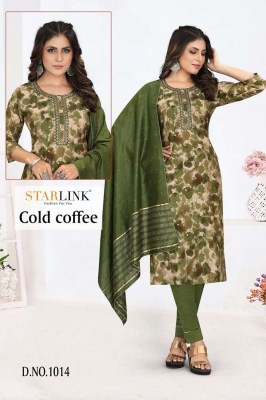 Cold coffee by starlink kurti pant dupatta set size wise Kurti design wholesaler price in India  kurtis catalogs