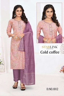 Cold coffee by starlink kurti pant dupatta set size wise Kurti design wholesaler price in India  kurtis catalogs