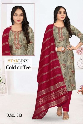 Cold coffee by starlink kurti pant dupatta set size wise Kurti design wholesaler price in India  kurtis catalogs