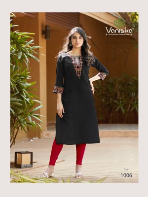 Colourpix by Vaniska blue berry vol 1 heavy fancy reyon  embroidered kurti catalogue at affordable rate kurtis catalogs