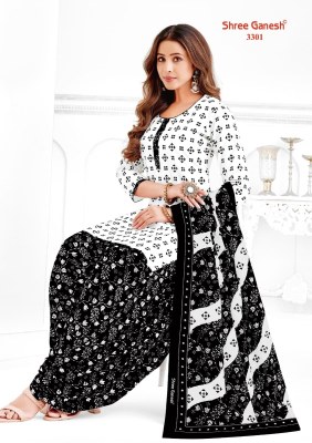 Colours Special White and Black Vol 3 by Shree ganesh  Pure cotton Printed Unstitched dress material collection with low price dress material catalogs