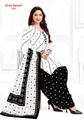 Colours Special White and Black Vol 3 by Shree ganesh  Pure cotton Printed Unstitched dress material collection with low price dress material catalogs