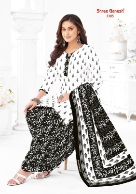 Colours Special White and Black Vol 3 by Shree ganesh  Pure cotton Printed Unstitched dress material collection with low price dress material catalogs